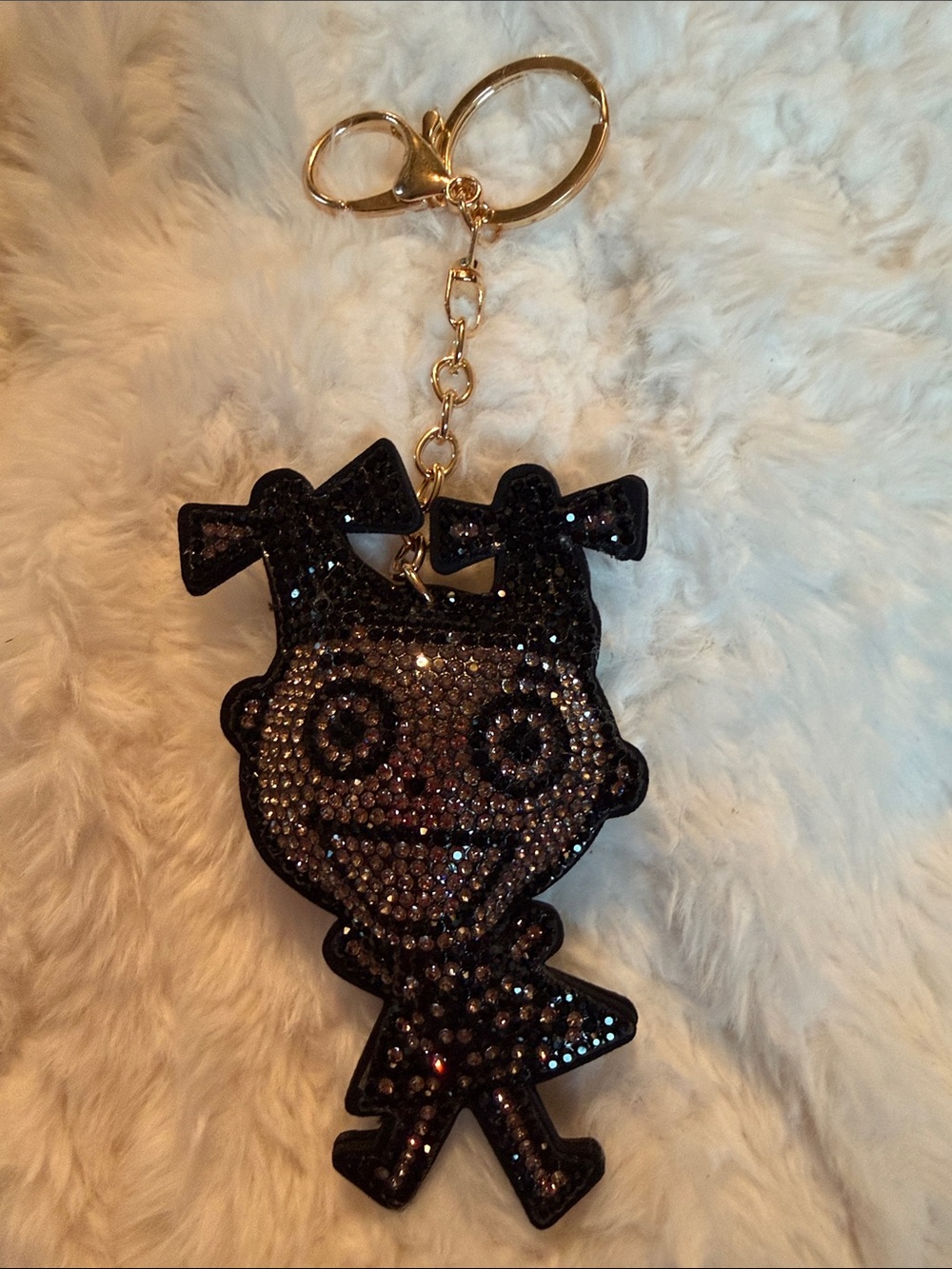 Rhinestone Lock Shock Barrel Keychain Bag Charm Nightmare before Christmas
